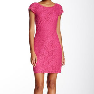 LAUNDRY BY SHELLI SEGAL MINI DRESS V BACK SIZE 8 P